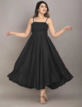 Women's Black Maxi Dress – Full Length Elegant Fit